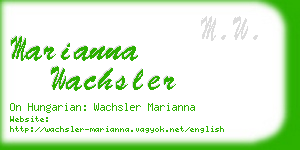 marianna wachsler business card